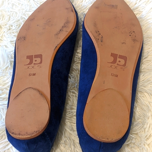 Joes Jeans Blue Suede Point Ballet Flats Size 6 - Picture 5 of 5